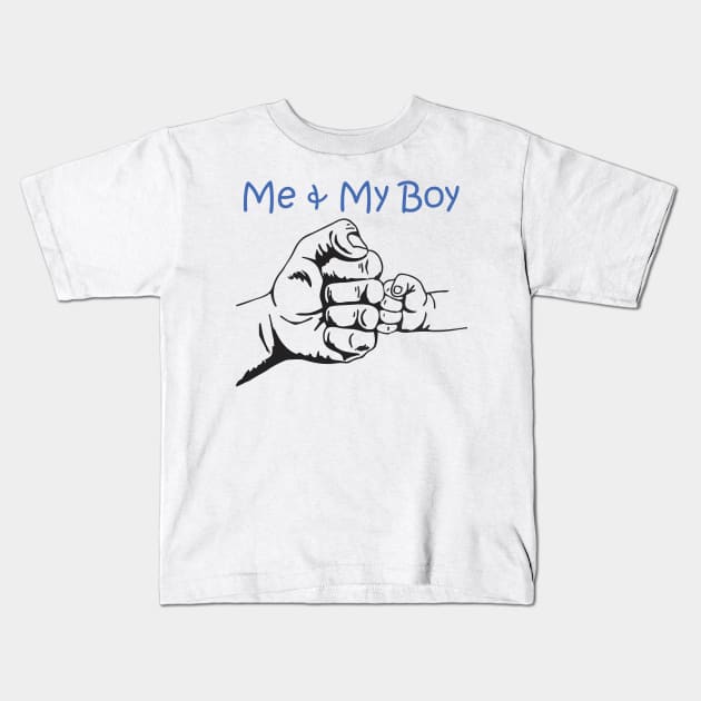 father and son fist bump Kids T-Shirt by Vortex.Merch